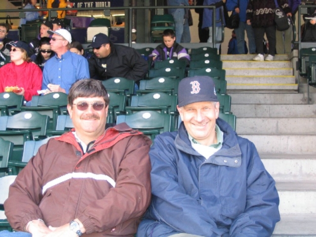 L-R: Dave and Don Dudley, Coors Field, Denver, Colo., Friday, 2003/04/04