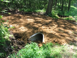 East side of culvert
