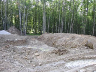 Landscape looking downgrade to Northwest and drain to daylight