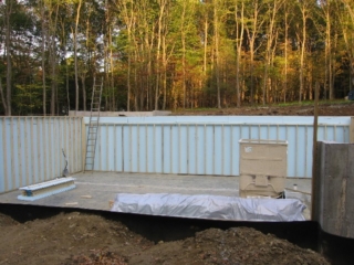 Foam insulation installation and first day of framing complete