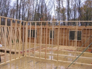 2006/10/17: Looking Northwest; 4th wall up; main hall taking form; then the rains came