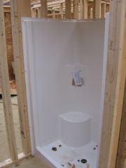 Looking Southeast into master shower