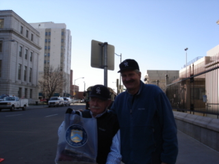 Don Dudley and Ed Hudson having reaped the benefits of the Denver Mint Shop, but still too early for the vintage coins, Friday, 2008/04/04
