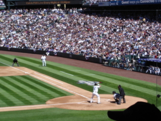 Oklahoma native Matt Holliday digs in in the 1st inning, Friday, 2008/04/04