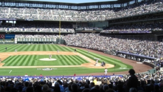Rockie southpaw Mark Redman hurls the first pitch; all down hill from there, Friday, 2008/04/04