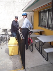 Phil missed the game, but got his Cracker Jacks and  a little exercise, Friday, April 5, 2013