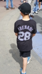 Looking for his hero!