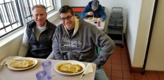 Mel and Duv ecstatic over smothered burritos!