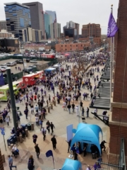 Blake Street teems with Rockies' faithful.