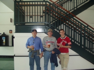 L-R Ben, David and Zach Poppel in the Coors Field Club Level, Denver, Colo., Monday, 2005/04/04