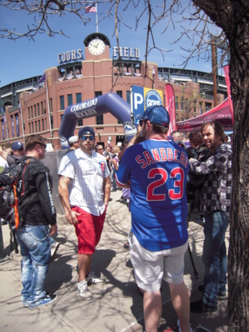 Not many Cubs jerseys today
