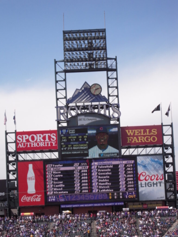 The highest MLB scoreboard