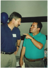 Don Dudley taking instructions from Rich Trujillo at Pueblo Union Depot